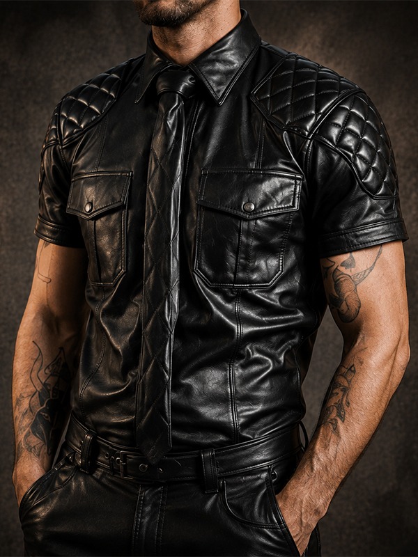 Mens Leather Shirts