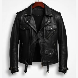 Black Leather Biker Jacket