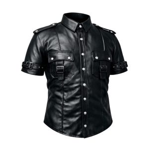 Leather Button Up Shirt