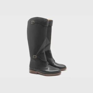 Black Riding Leather Boots