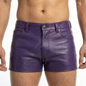 Mens Real Leather Shorts