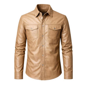 Leather Button Up Shirt​