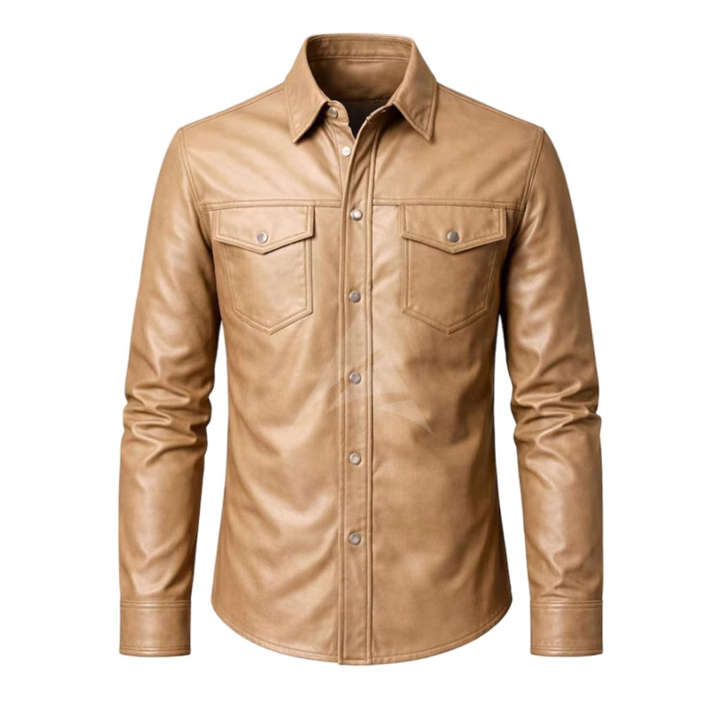Brown Leather Shirts For Men’s