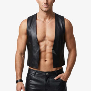Sleeveless Leather Vest
