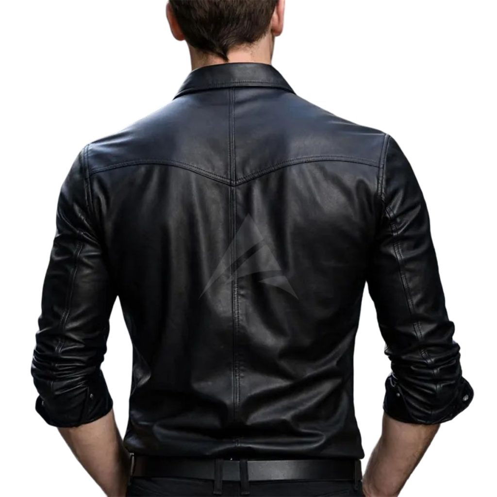 Men’s Black Leather Shirts