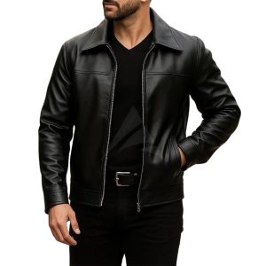 Black Leather Jackets For Men's