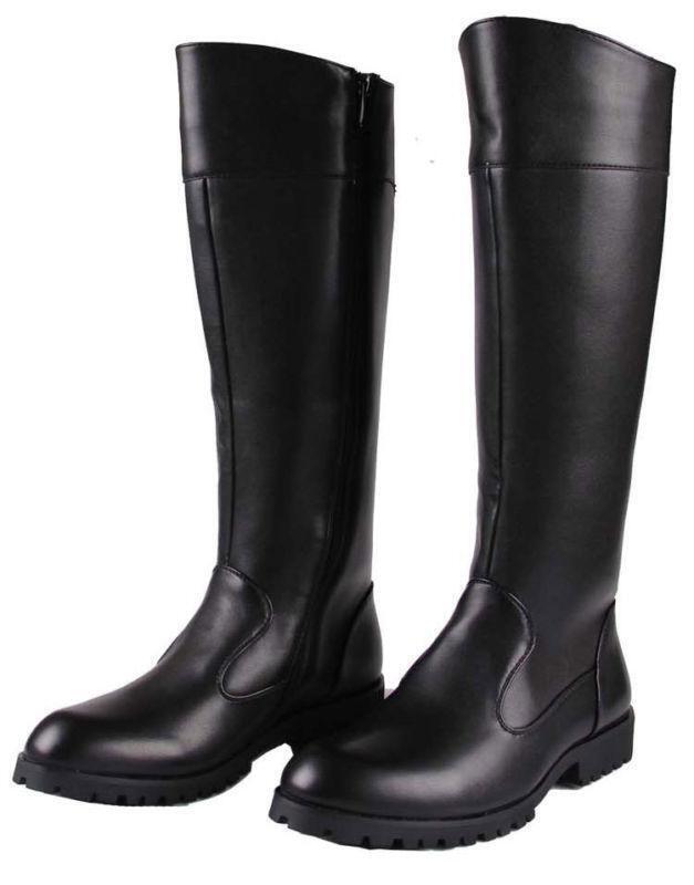Leather Knee High Boots For Men
