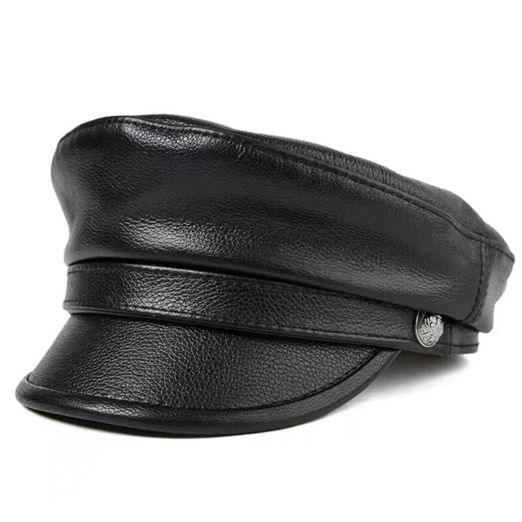 Black Leather Caps