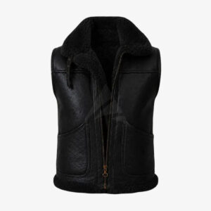 Mens Leather Shearling Vest​