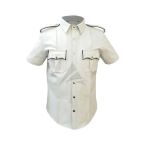 Short Sleeve Leather Shirt