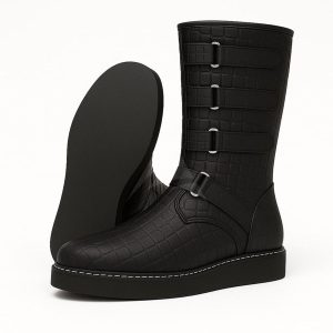 Black Buckle Boots For Men’s