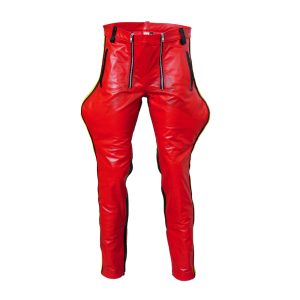 Red Leather Breeches Pants