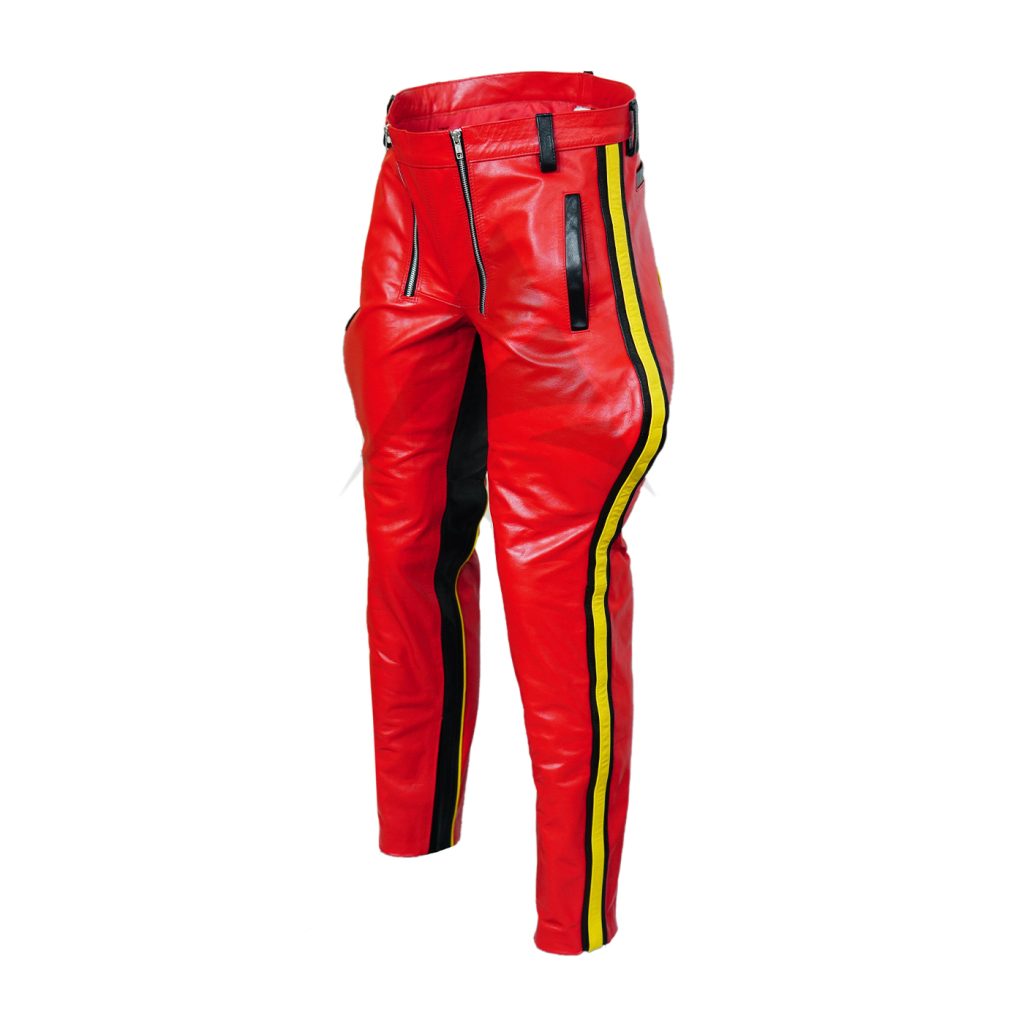 Red Leather Breeches Pants