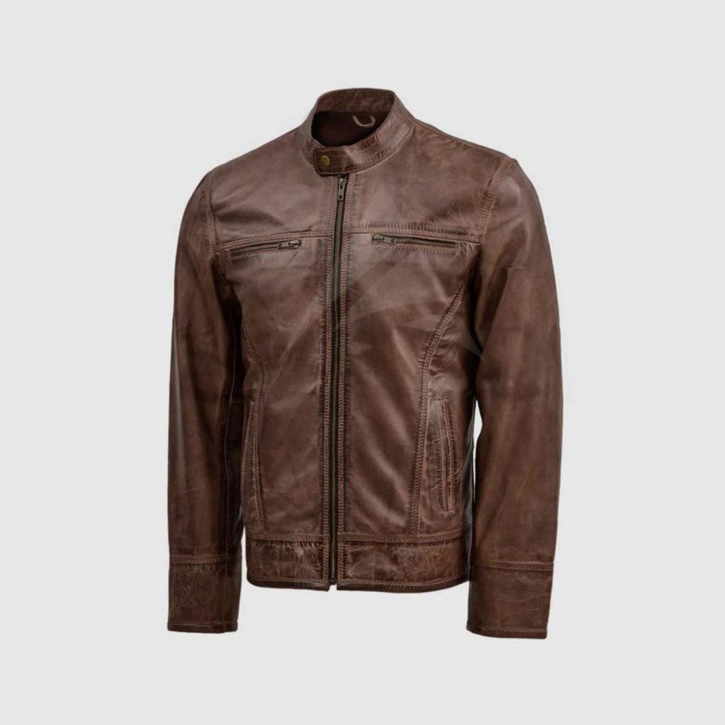 Custom Brown Leather Jacket