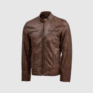 Custom Brown Leather Jacket