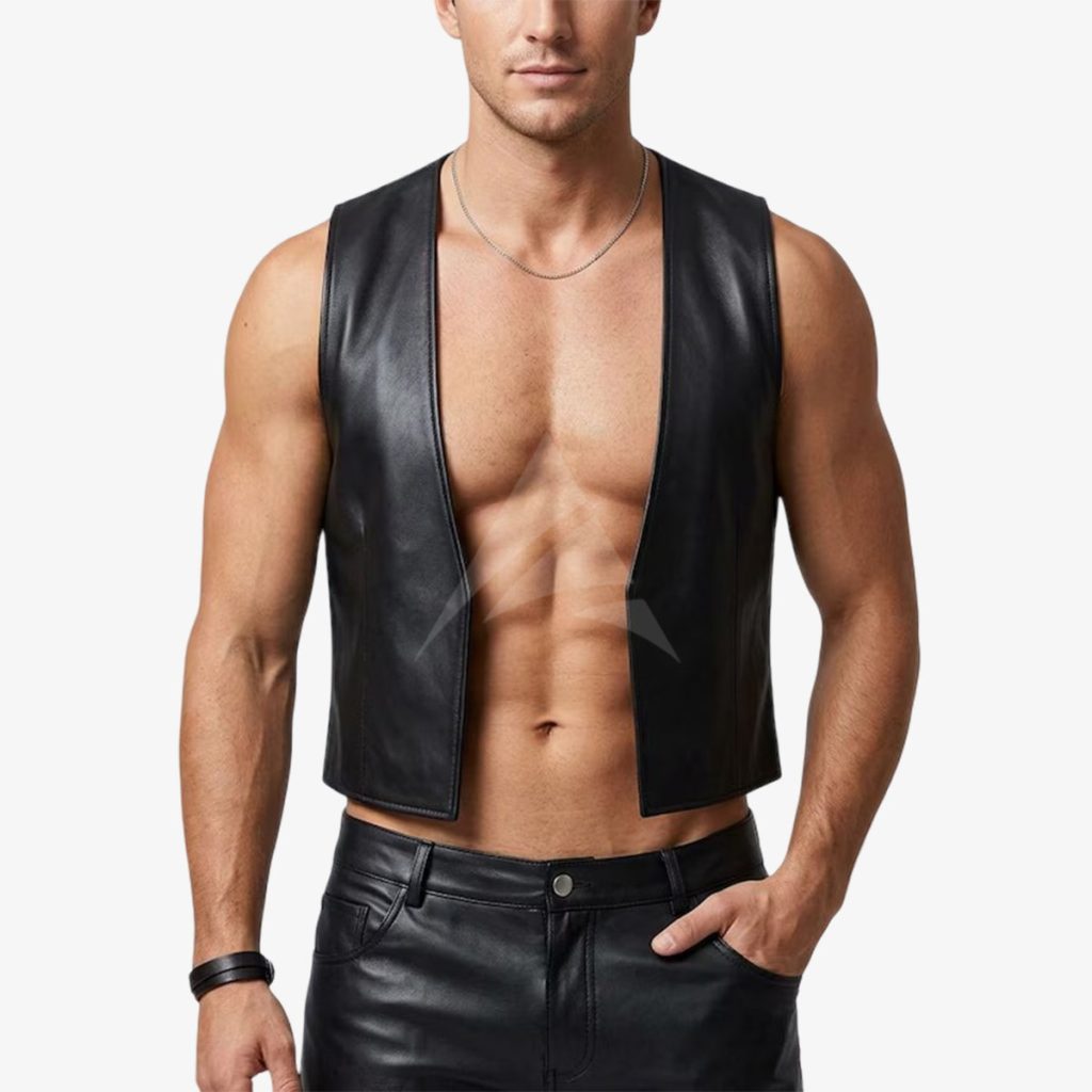 Pride Flag Leather Vest