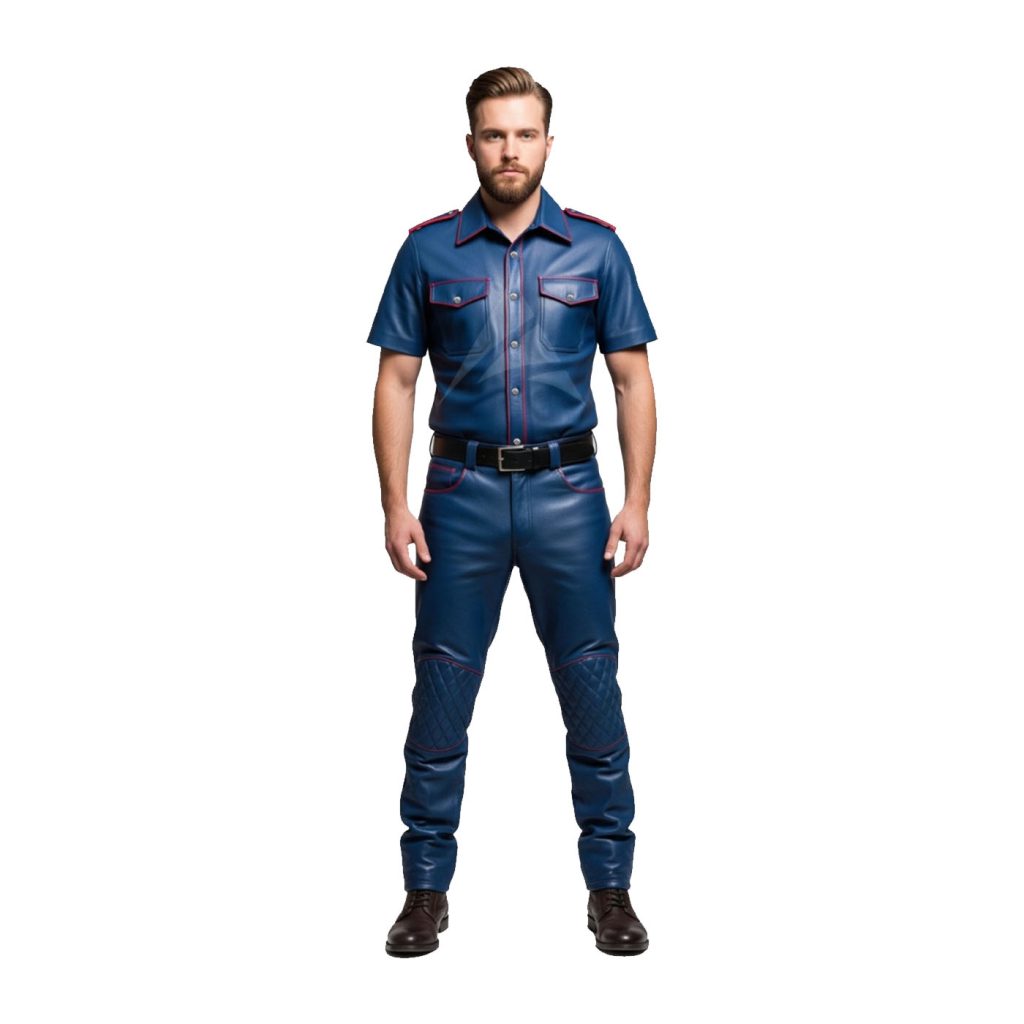 Mens Leather 2 Piece Outfit
