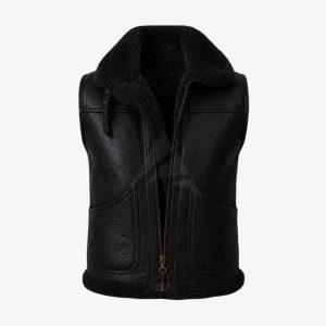 Shearling Leather Vest for Men